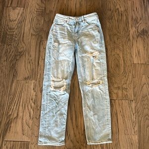 American Eagle Destructed Mom Jeans